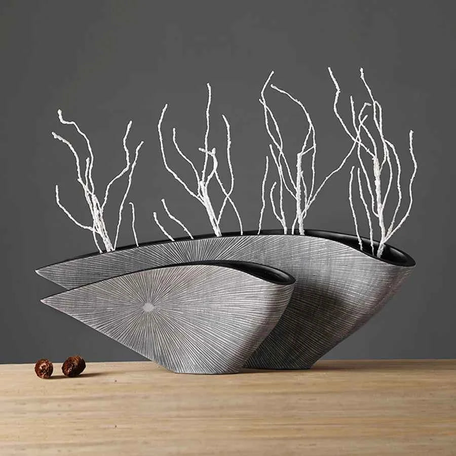 Luxury Modern Art Resin Vase - Creative Tabletop Home Decor
