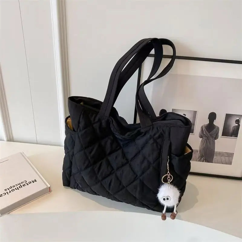 Elegant Quilted Tote Bag - Large Capacity Handbag