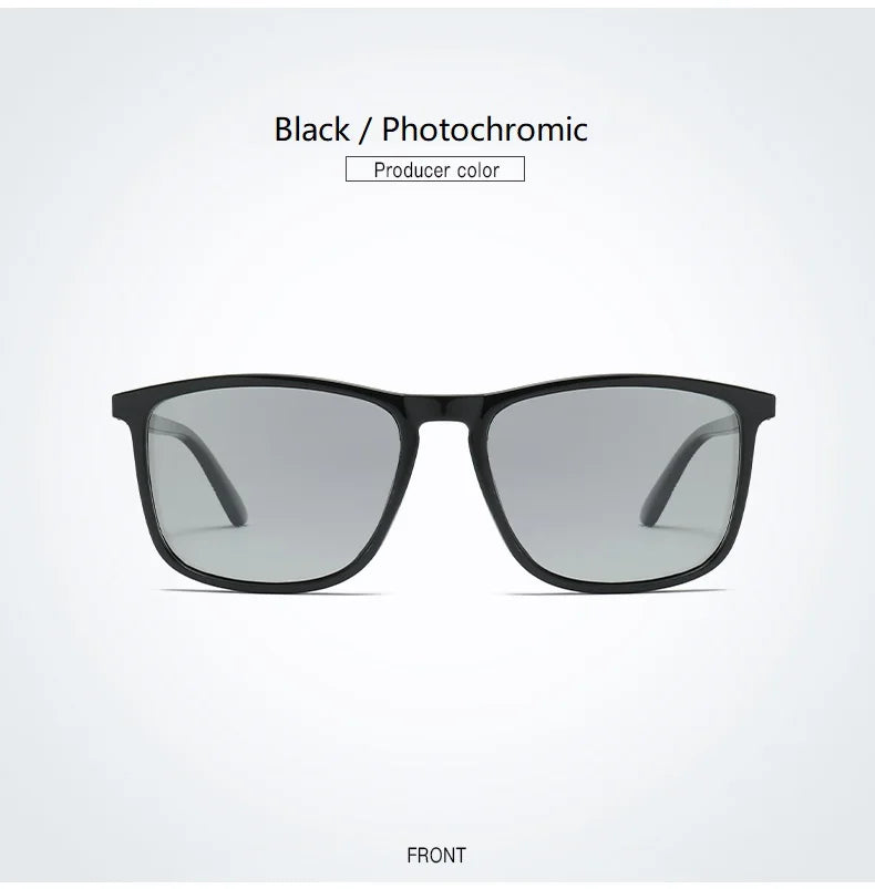 Premium Vintage Square Sunglasses - Photochromic & UV Protected