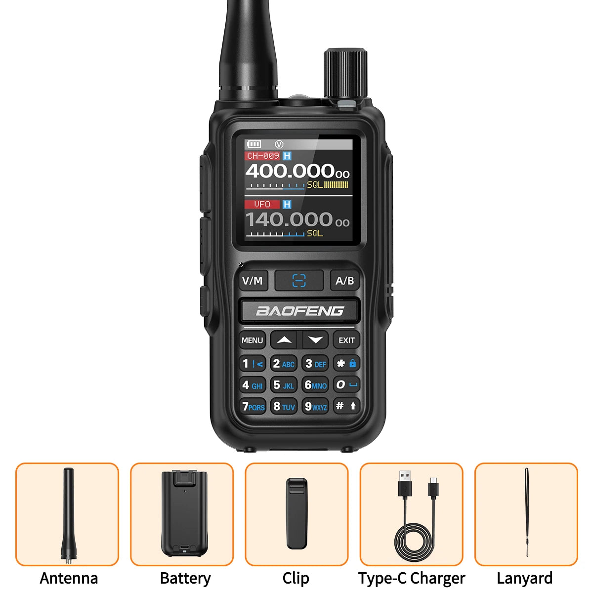 Professional Mini Walkie Talkie - Multi-Band & Bluetooth Two-Way Radio