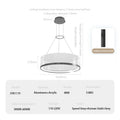 Elegant Modern LED Ring Chandelier - Dimmable Luxury Lighting