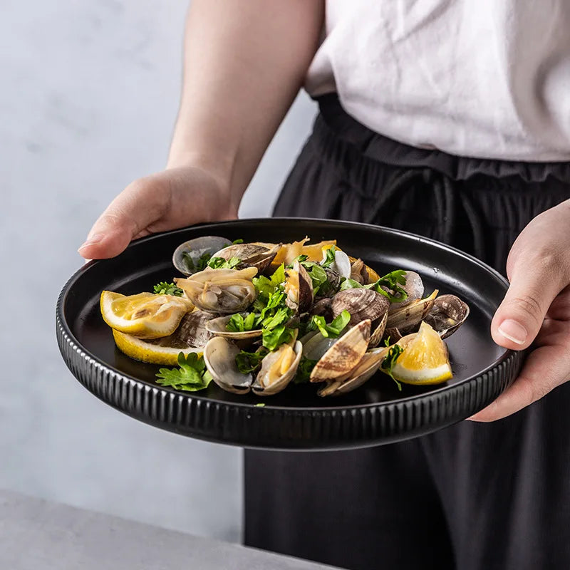 Premium Ceramic Dinnerware Set - Matte Glazed Japanese Style