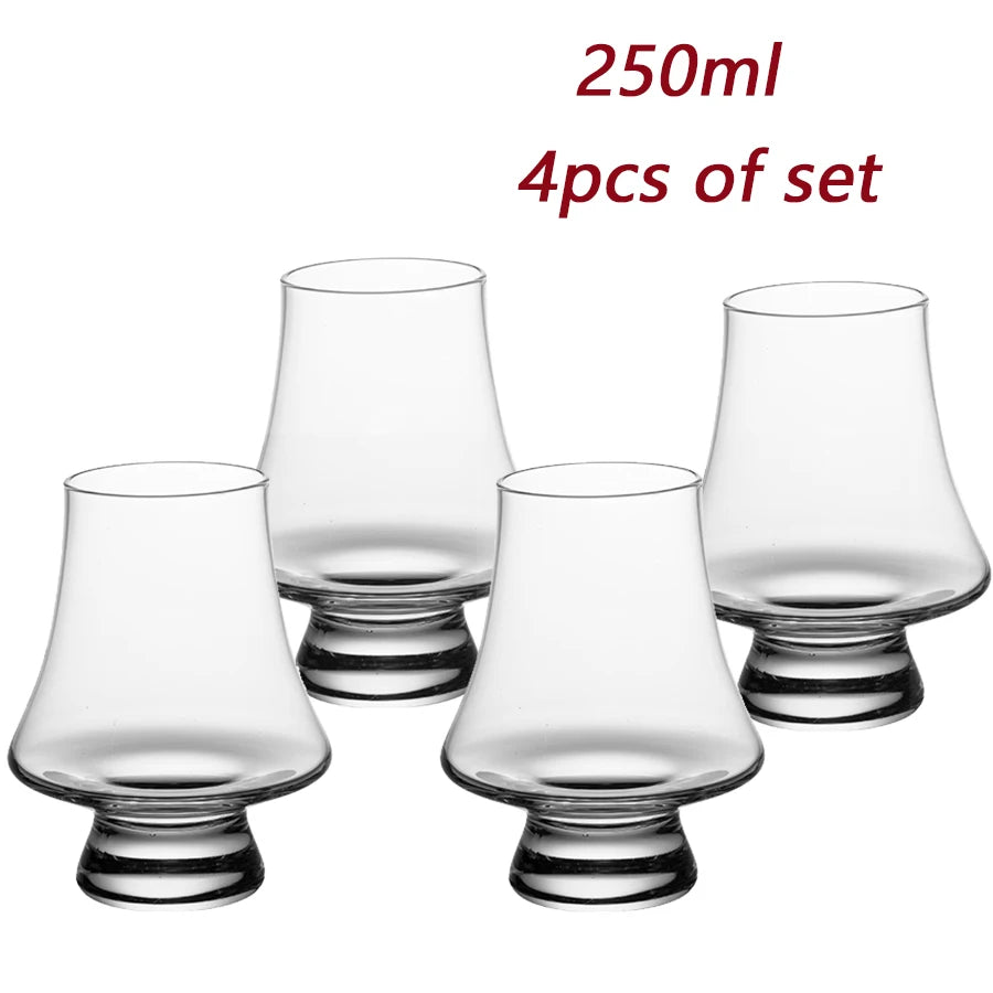 Elegant Whiskey Tasting Glasses - Lead-Free Crystal Set