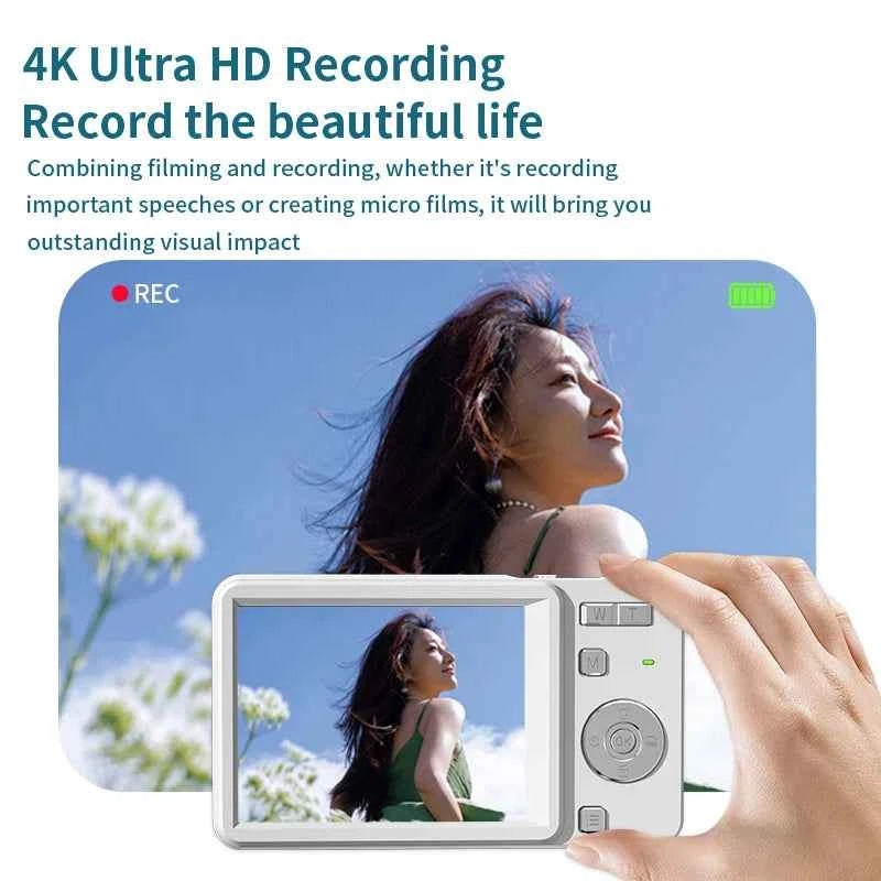 Compact 4K Digital Camera - 64MP HD Vlogging & Photography