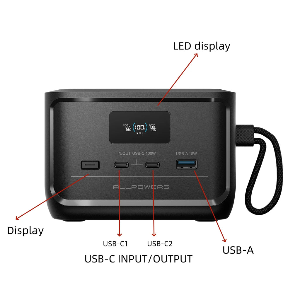 Premium Portable Power Bank 31000mAh LiFePO4 with 128W Output