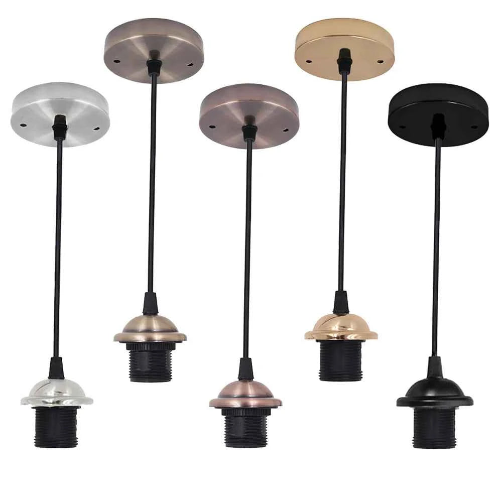 Elegant Vintage Lamp Base - E27 Socket Pendant Holder