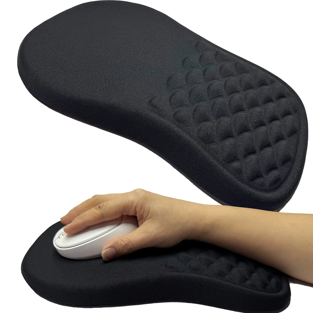Ergonomic mouse pad - large white mouse pad with quilted texture and wrist support