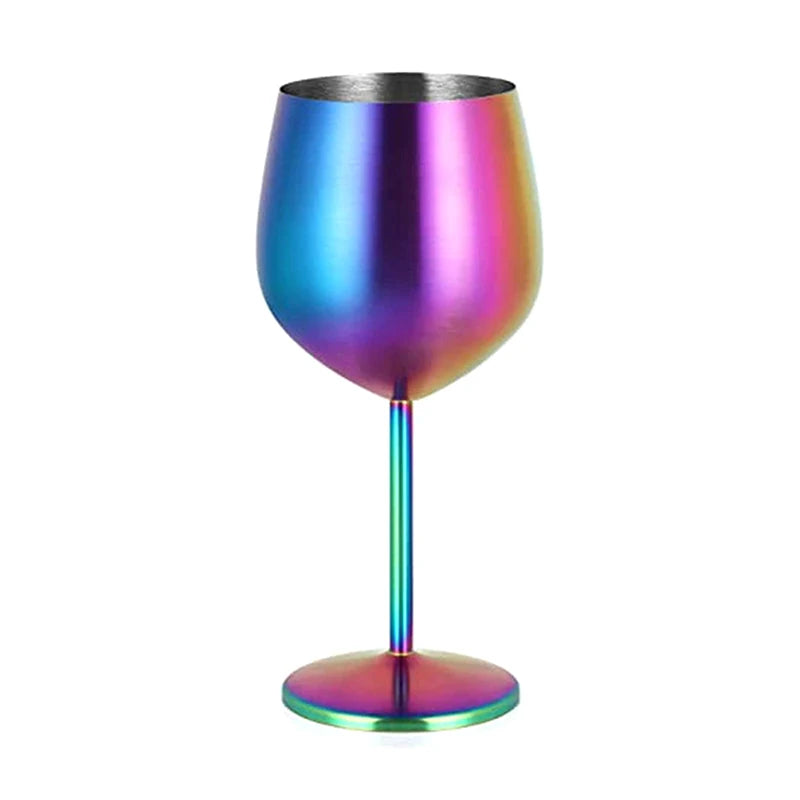 Elegant Unbreakable Metal Champagne Glass - 500ML Stainless Steel Goblet