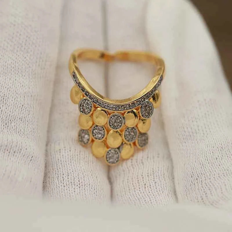Luxury Crystal Waterdrop Open Ring - Adjustable Zirconia Jewelry