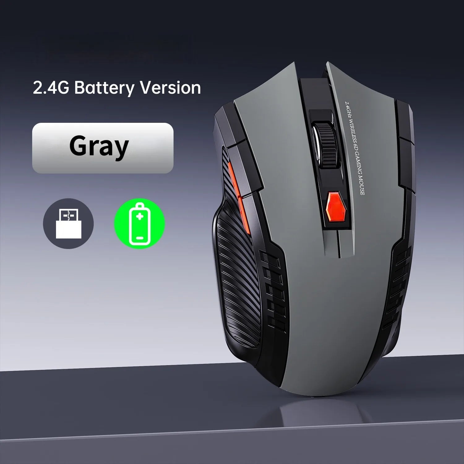 Premium Silent Wireless Mouse - 1600DPI Ergonomic Design