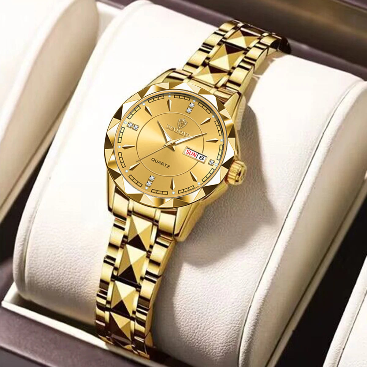 Luxury Women's Quartz Watch - Waterproof Stainless Steel