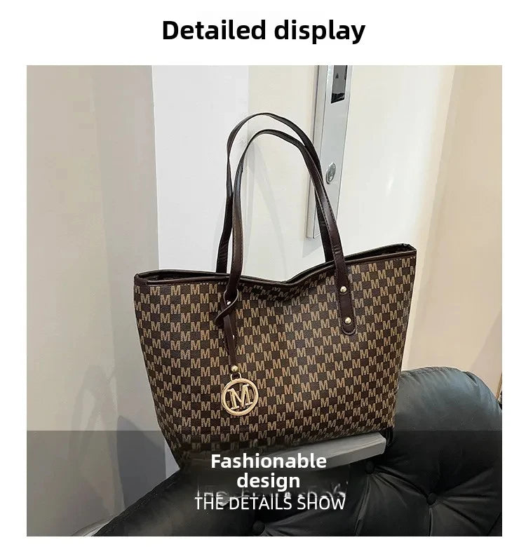 Elegant Vintage Tote Bag - Large Capacity Fashion Handbag
