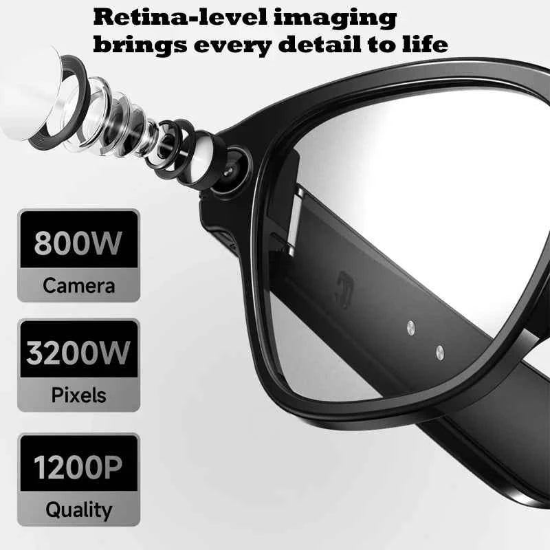 Smart Glasses with HD Camera & Real-Time Translation
