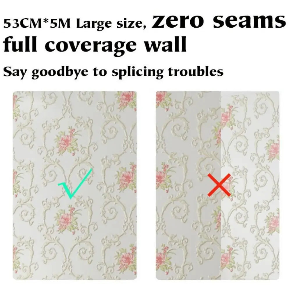 Elegant 3D Flower Wall Stickers - Self-Adhesive Decor