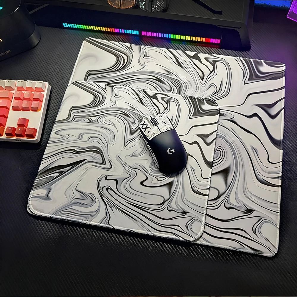 Gaming Mouse Pad XL - large black anti-slip rubber mat for gaming and office use