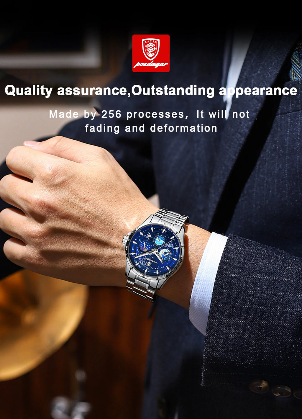 Luxury Men's Quartz Watch - Chronograph & Luminous