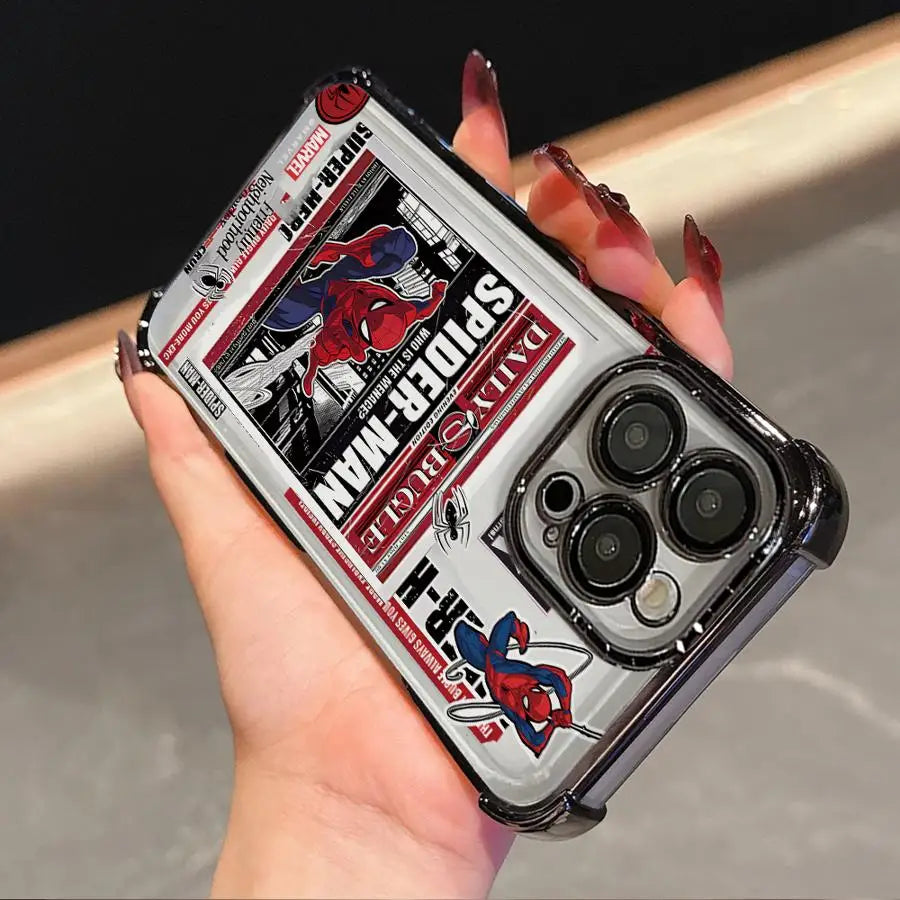 Premium Spider Man Phone Case - Anti-Fall Plating Cover