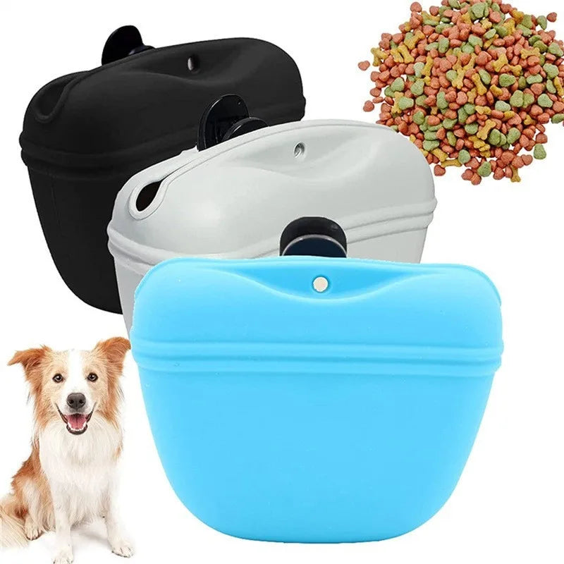 Premium Silicone Dog Treat Pouch - Portable Training Bag