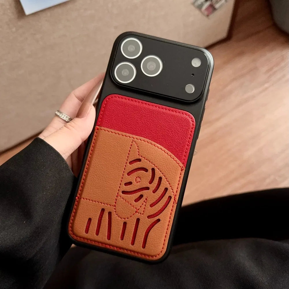 Premium Leather Wallet Phone Case for iPhone - Card Holder & Lens Protection