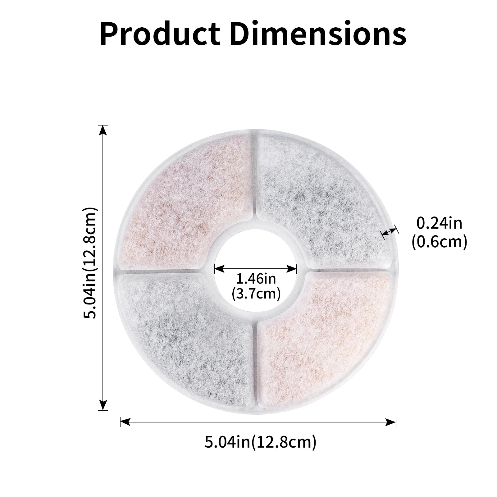 Premium Cat Water Fountain Filters - Activated Carbon Replacement