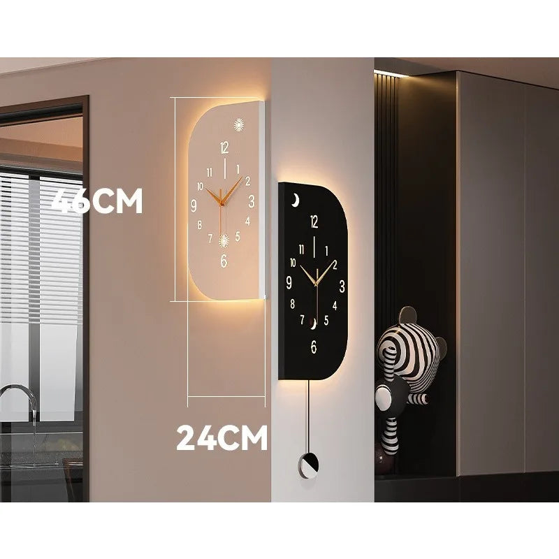Elegant Double Sided Wall Clock - Premium Metal Design