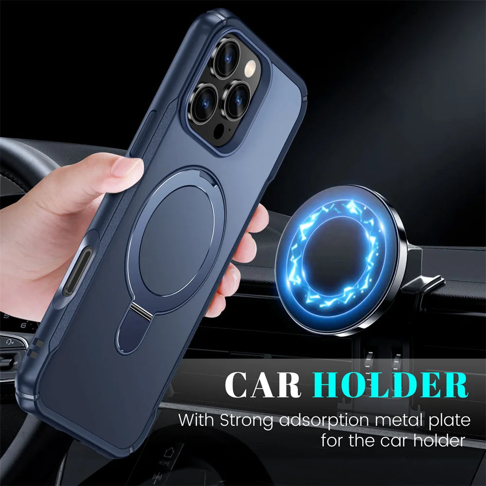 Premium Magnetic iPhone Case with Foldable Stand
