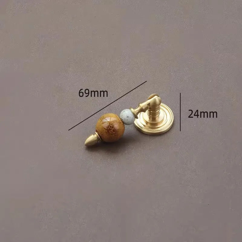 Elegant Brass Cabinet Handles - High-End Crystal Knobs