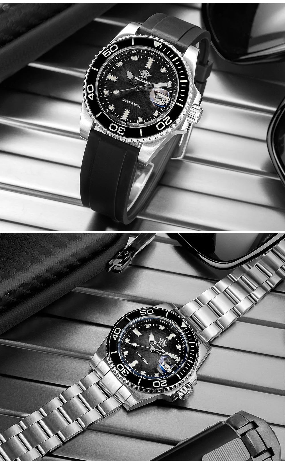 Luxury Men's Diving Watch - 200M Waterproof & Luminous