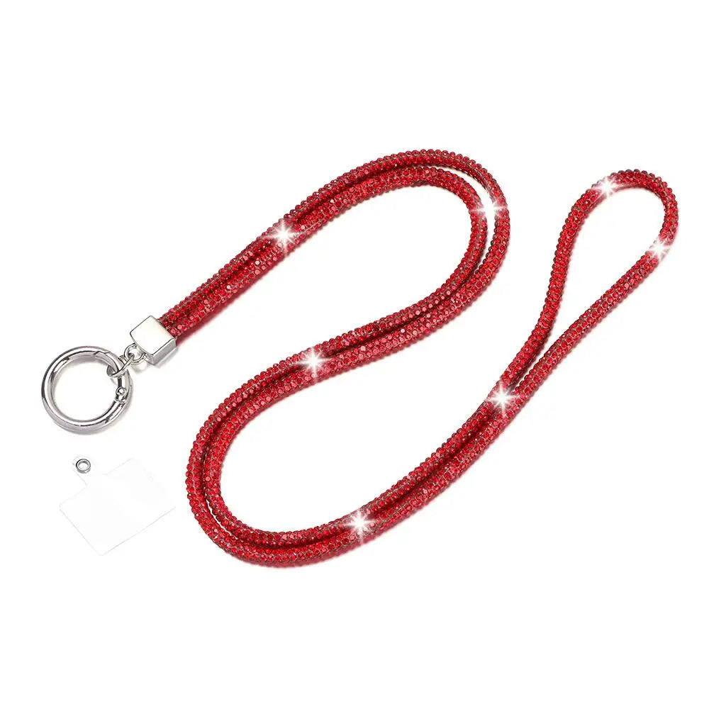 Luxury Rhinestone Phone Lanyard Strap - Sparkling Crystal Chain