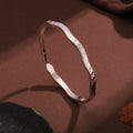 Elegant Crushed Ice Zircon Bracelet - Sterling Silver Charm