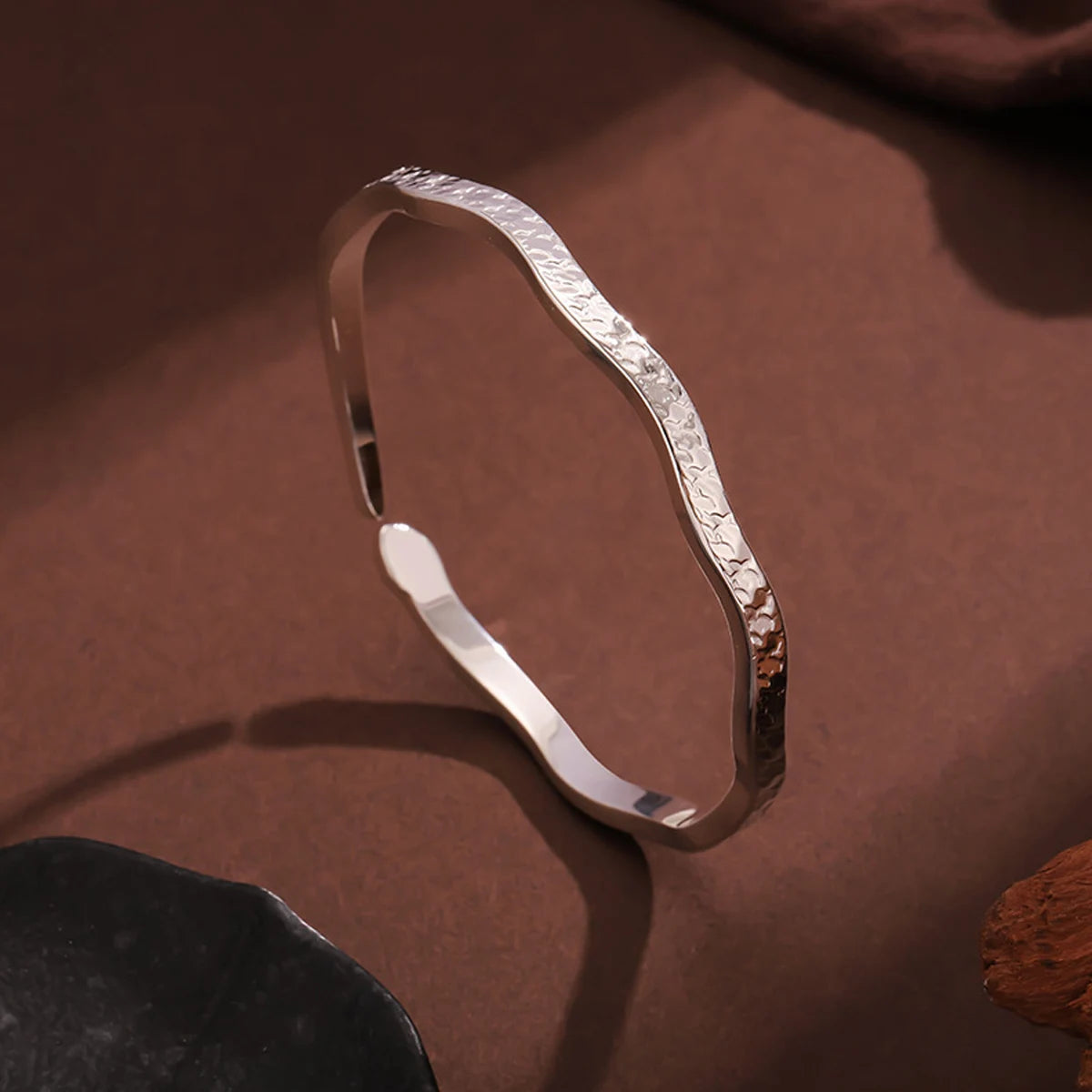 Elegant Crushed Ice Zircon Bracelet - Sterling Silver Charm