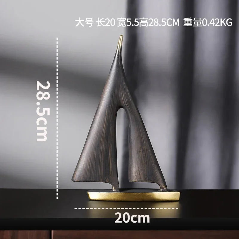 Elegant Sailboat Home Decor - Resin Craft Desktop Ornament