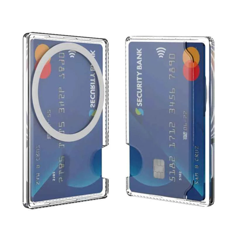MagSafe Compatible Magnetic Card Holder & Clear Cover - Premium
