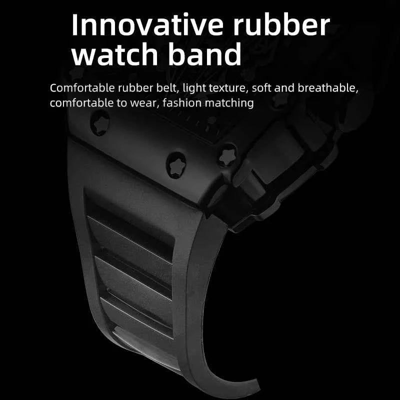 Premium Men's Square Quartz Watch - Waterproof & Luminous