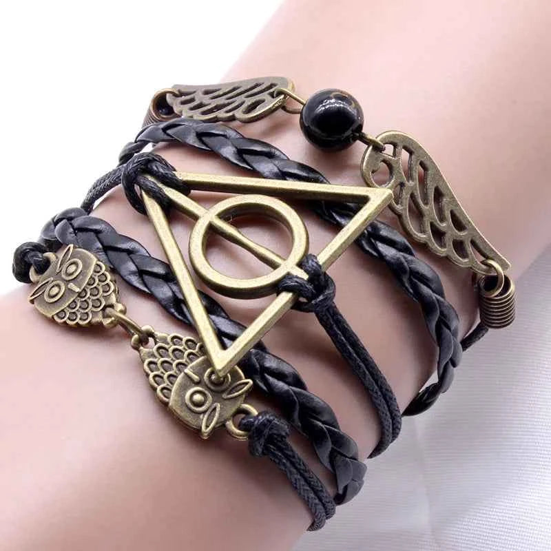 Retro Golden Snitch Deathly Hallows Bracelet - Magic Academy Jewelry