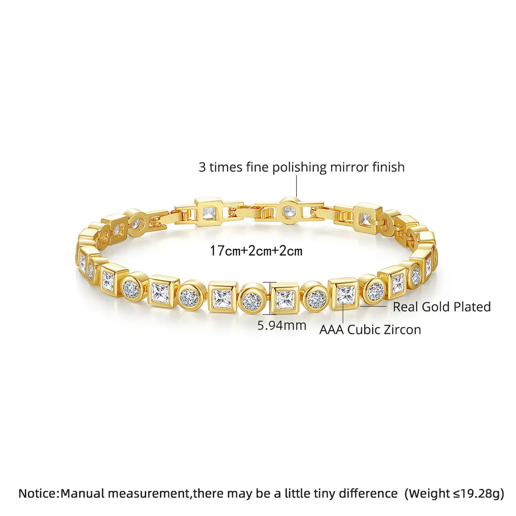 Elegant Luxury Cubic Zirconia Bracelet - Iced Out Crystal Design