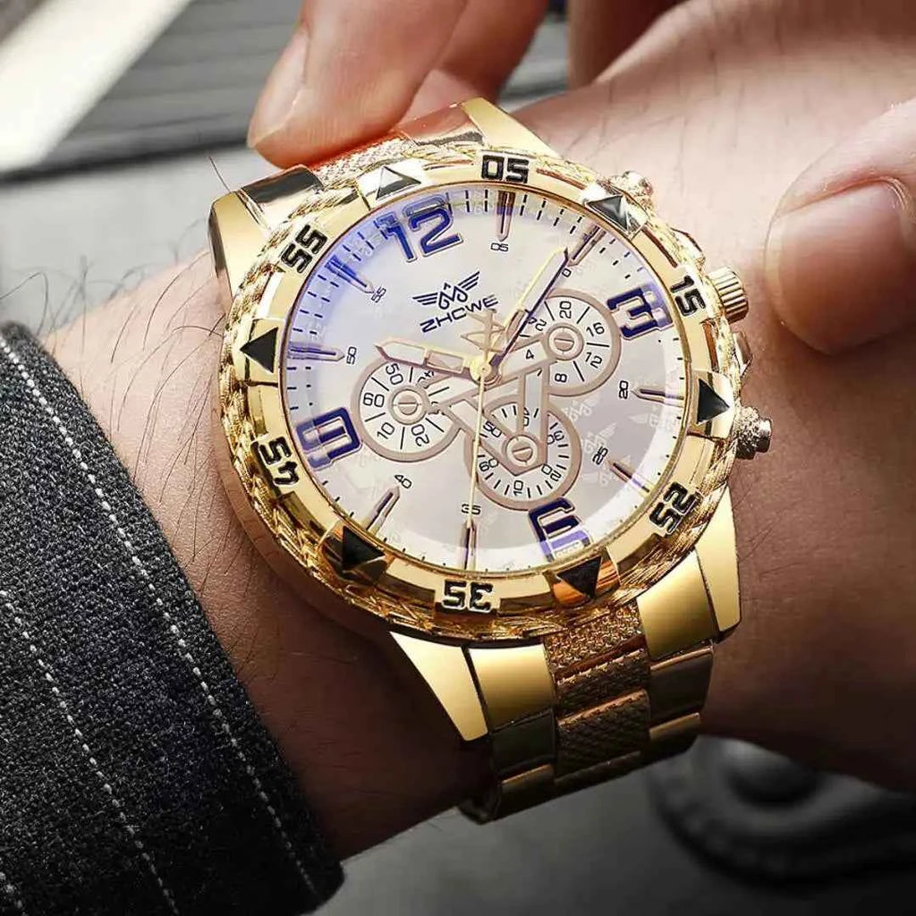 Elegant Men's Business Quartz Watch - Large Dial