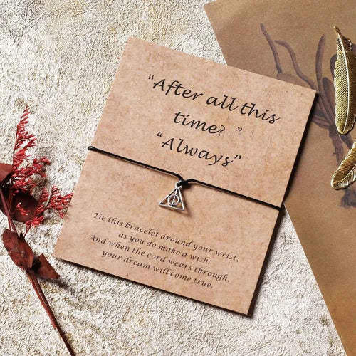 Deathly Hallows Wish Bracelet - Elegant Triangle Pendant Jewelry