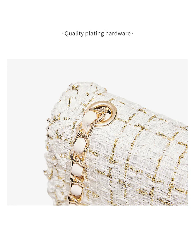Elegant Chain Shoulder Bag - Sequined Embellishments