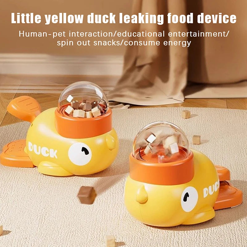 Premium Automatic Pet Snack Feeder - Engaging Duck & Whale Design