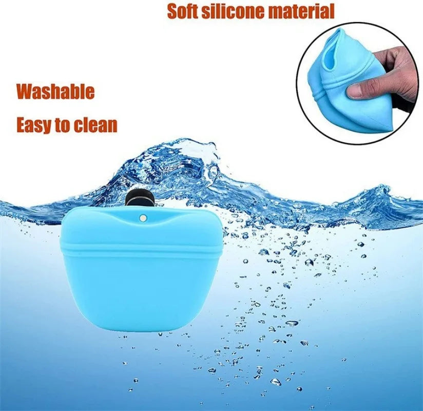 Premium Silicone Dog Treat Pouch - Portable Training Bag
