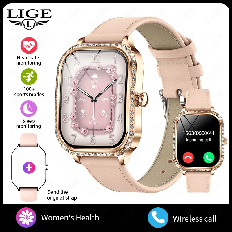 Luxury Smart Watch - Bluetooth Call & Heart Rate Monitor