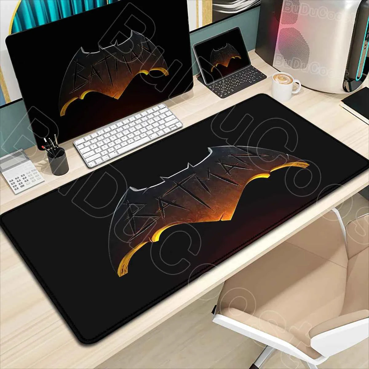 B-Batman Mouse Pad HD Large Gaming Non-slip Rubber Keyboard Desk Mat Office Laptop Computer Pc Gamer Cabinet Mousepad Xxl Carpet