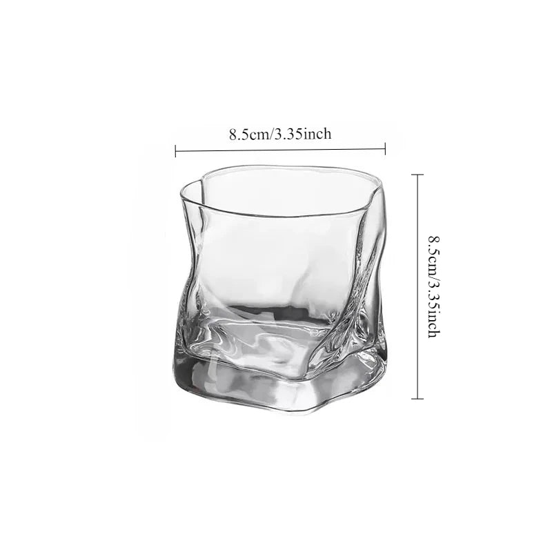 Elegant Luxury Irregular Whiskey Glass - 280ml