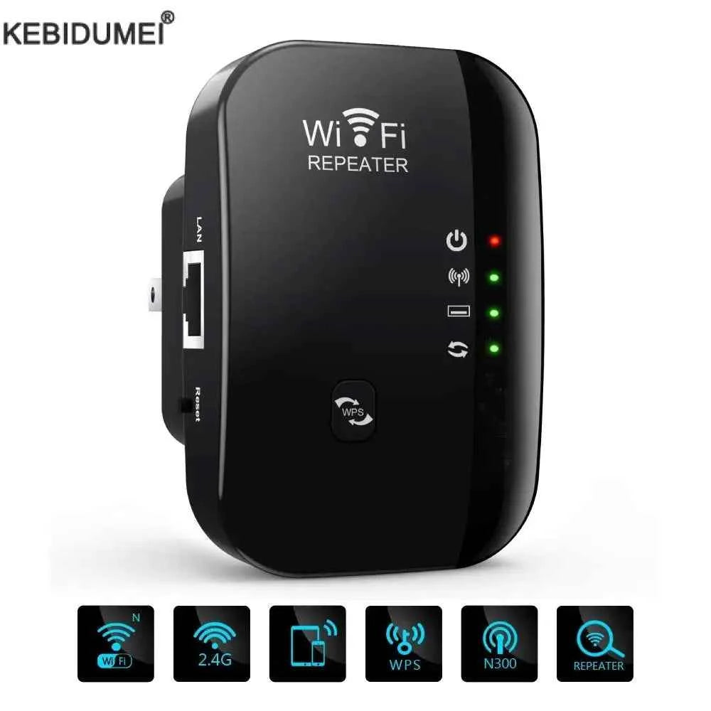 Professional Wireless WiFi Range Extender - 300Mbps Signal Booster
