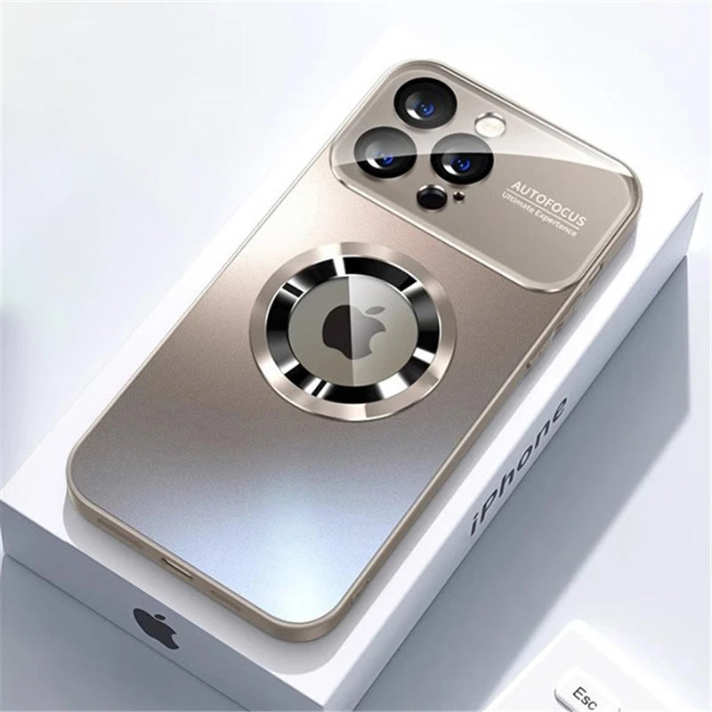 Luxury Titanium Metallic Magnetic Phone Case for iPhone