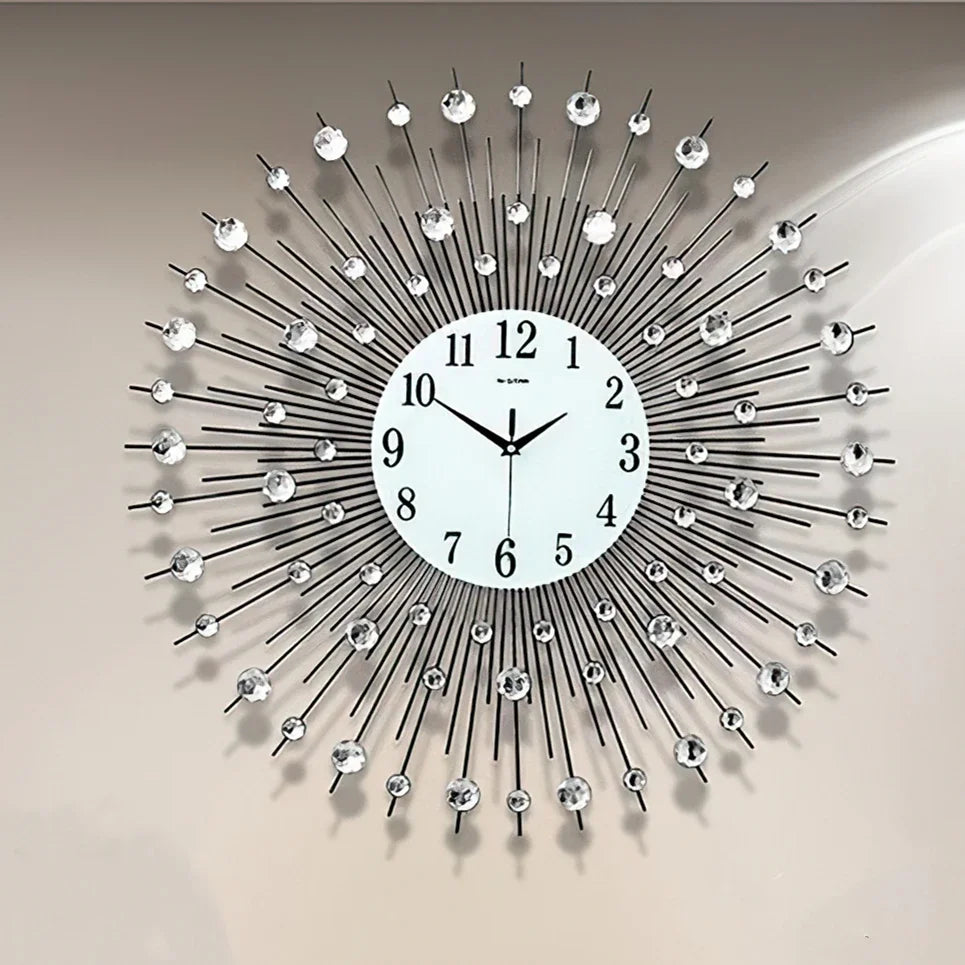 Elegant Luxury Electronic Wall Clock - Silent Quartz Movement