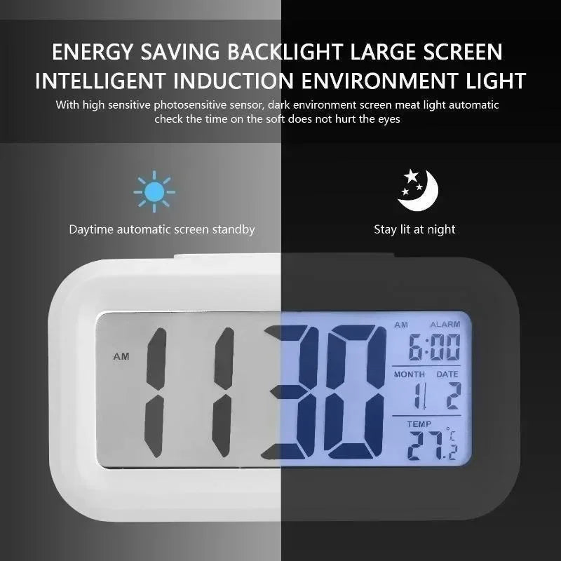 Premium Digital Alarm Clock - LED Multifunction Desktop Display
