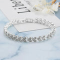 Elegant Roman Crystal Bracelet - Heart Chain Design