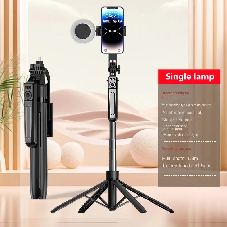 Versatile Smartphone Tripod Stand - Portable Wireless Remote